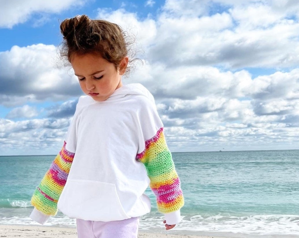 Kid's Crochet Sleeve Hoodie – MotherNation