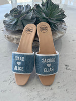 Custom Denim Sandals